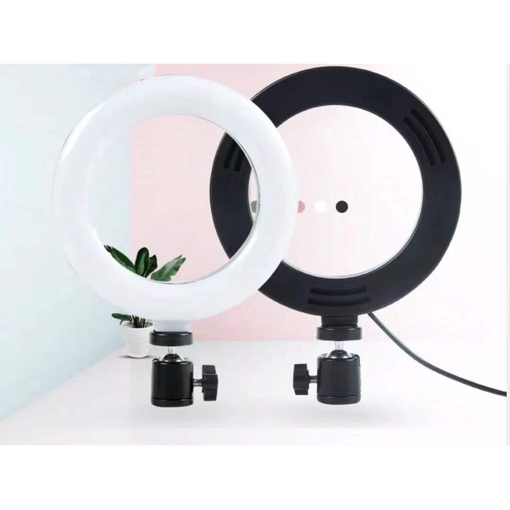 Anel Ring Light 8 Pol + Tripé De Mesa + Suporte Cel Video