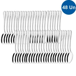 Jogo 48 Colher Mesa Sopa Premium Aco Inox 20cm Continental Original Line