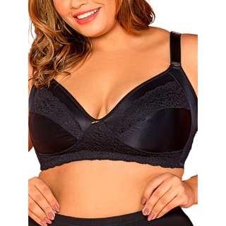 Sutiã sem Aro e sem Bojo Dilady 124131 Plus Size em Oferta na Shopee