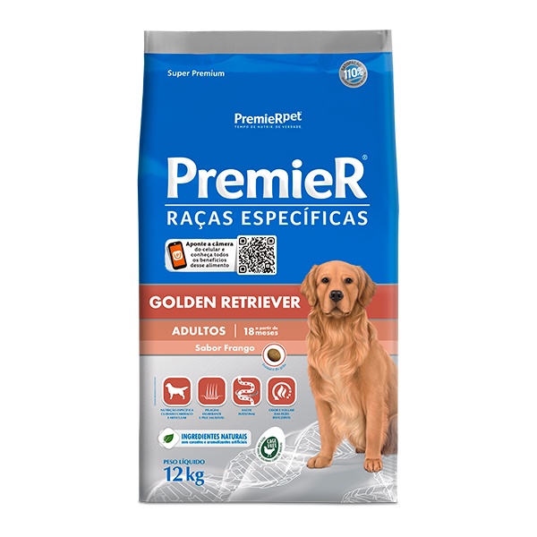 Ração Premier Raças Específicas Golden Retriever para Cães Adultos - 12Kg em Oferta na Shopee