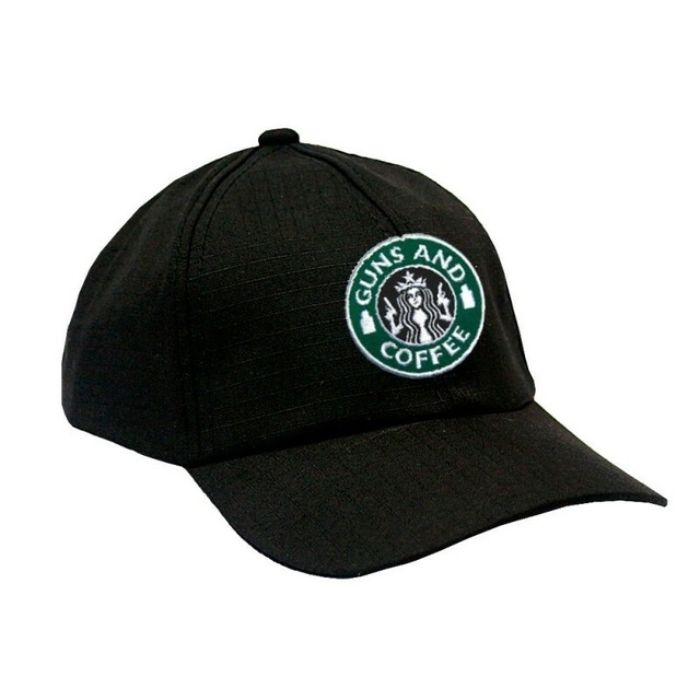 Boné Militar Rip Stop com Patch Aplicado Guns And Coffee Preta
