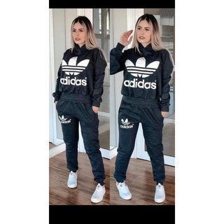 adidas velour tracksuit women's black