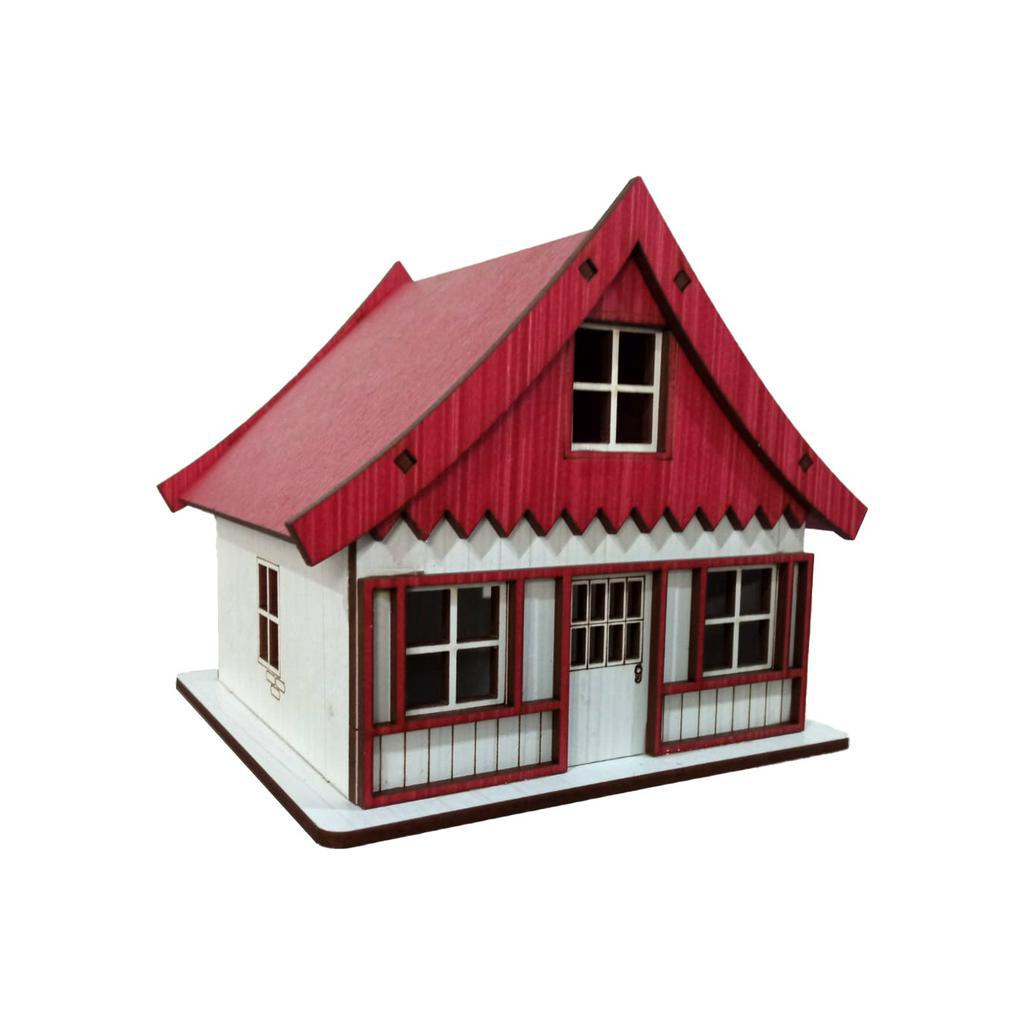 mini casinha de brinquedo casa maquete diorama para miniatura modelismo suculenta mdf