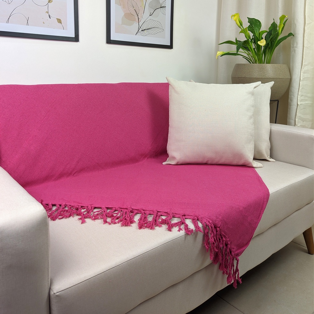 Details 100 manta rosa para sofá