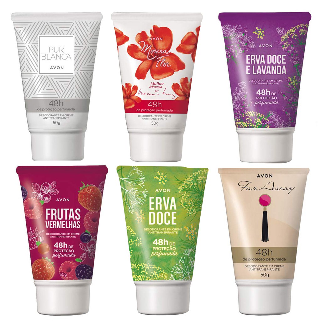 Desodorante em Creme Antitraspirante Bisnaga Avon - 50g | Shopee Brasil
