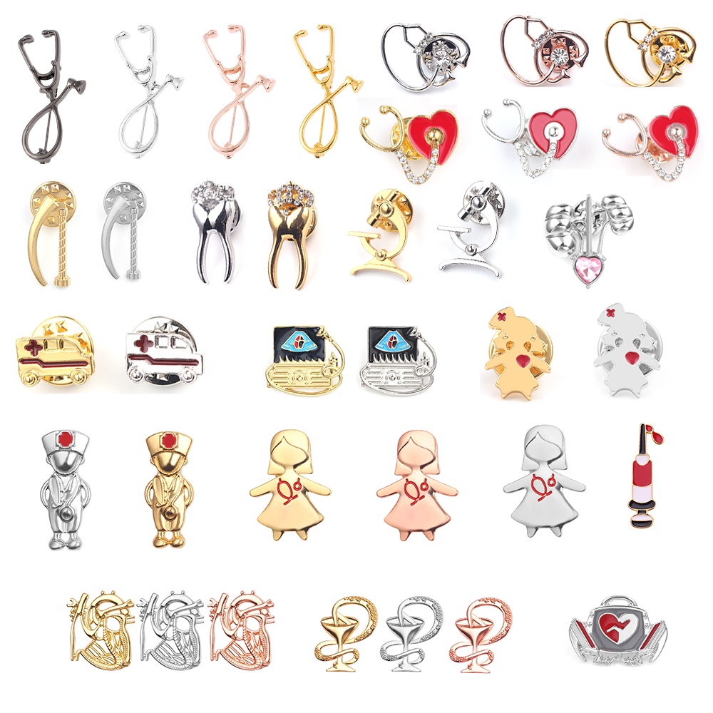 Broche De Metal Para Médicos E Enfermação Médicas