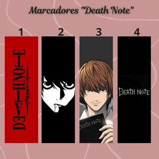Marcador de página Death Note Plastificado com ou sem tassel) em Oferta na Shopee