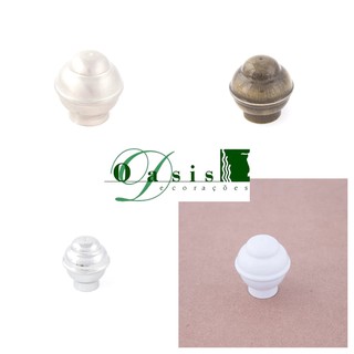 Ponteira Bola Oca 19mm para varão Decorativa Alumínio
