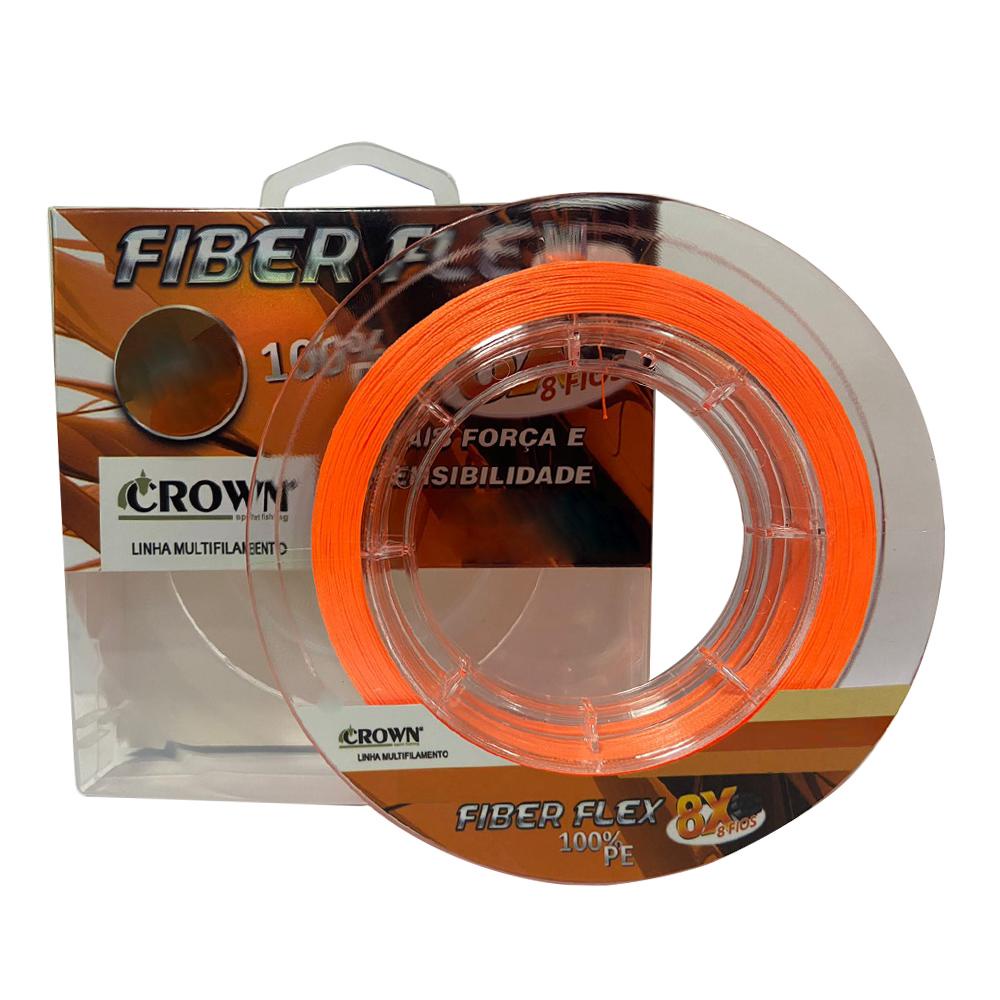 Linha Multifilamento Fiber Flex 8x 300mts Orange – Crown 0,45mm em Oferta na Shopee
