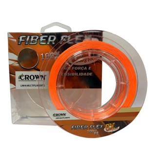 Linha Multifilamento Fiber Flex 8x 300mts Orange – Crown 0,45mm em Oferta na Shopee