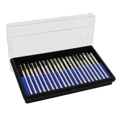 Pontas Diamantadas Para Micro Retifica Dremel 20 Unidades