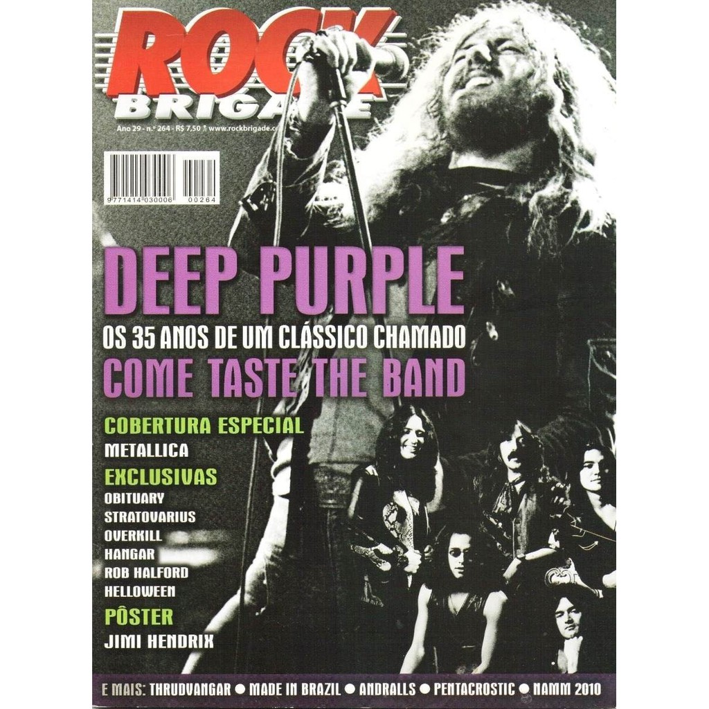 Revista Rock Brigade 264 - Deep Purple Metallica Kiss Motley Crue Jimi Hendrix
