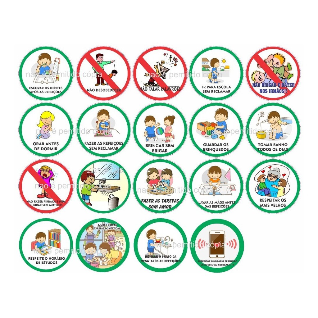 Adesivos Regras Super Nany Disciplina Criança