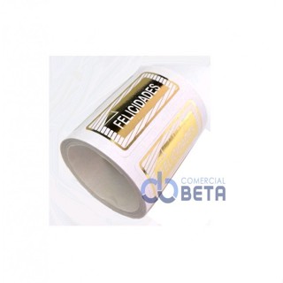 1.000 Etiquetas Comemorativa - Felicidades - Cod 1002 em Oferta na Shopee