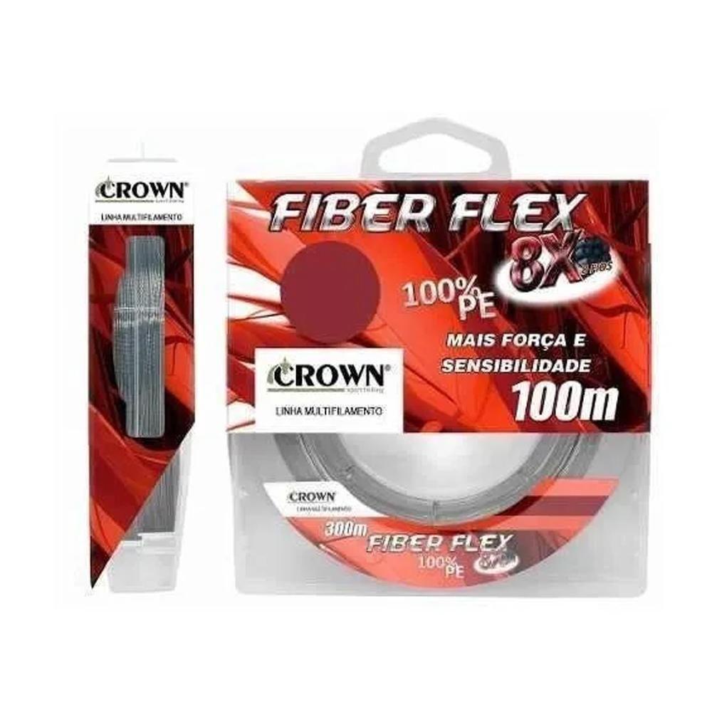 Linha Multifilamento Fiber Flex 8x 100mts – Crown 0,30mm