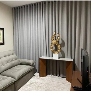 Cortina Voil Gase De Linho 3,00 x 2,80 C/forro Blackout Grosso Original em Oferta na Shopee