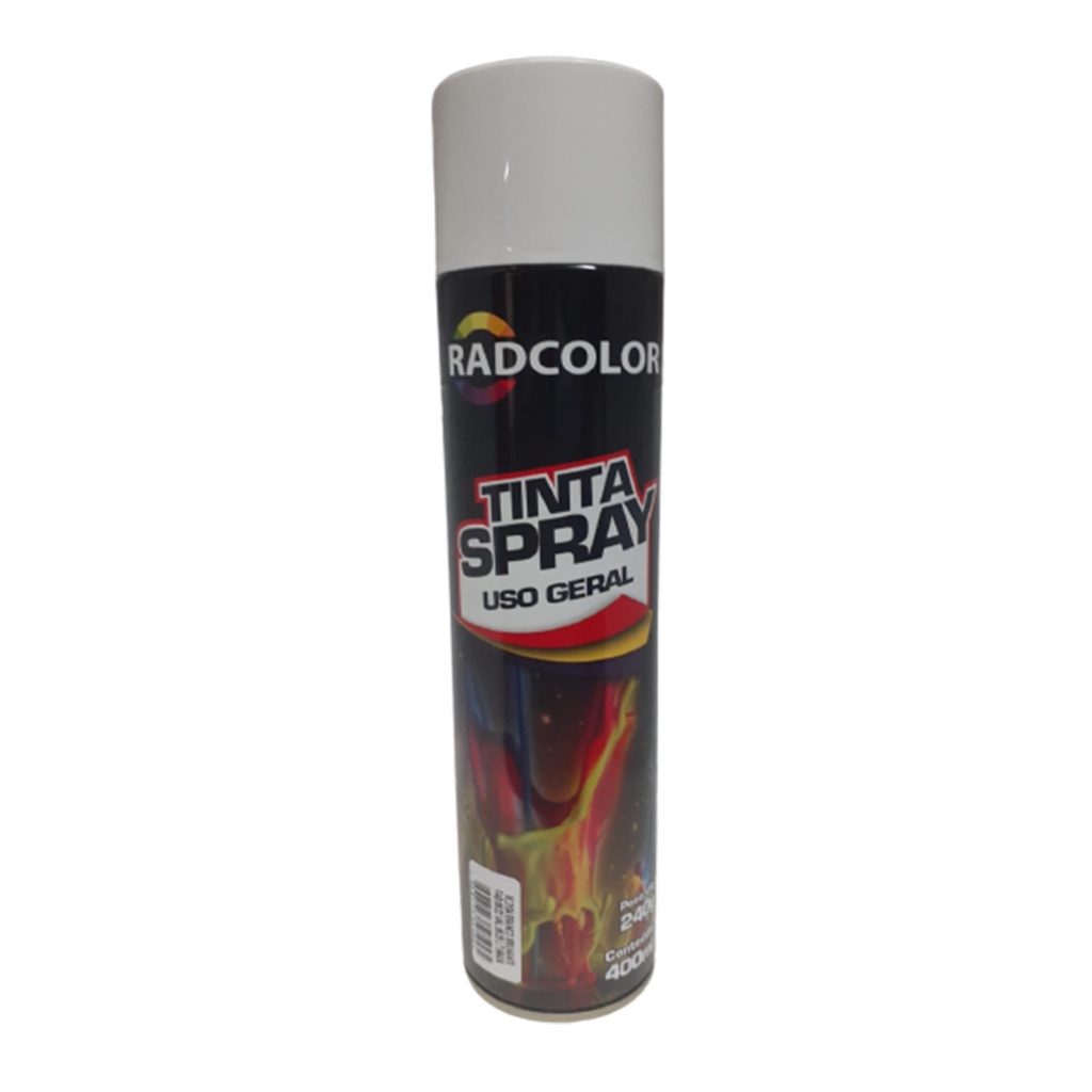 Tinta Spray Radcolor Branco Brilhante 400ml Uso Geral | Shopee Brasil