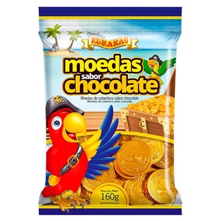 Moedas Chocolate 1 Real - 160g (Aproximadamente 50 Unidades)