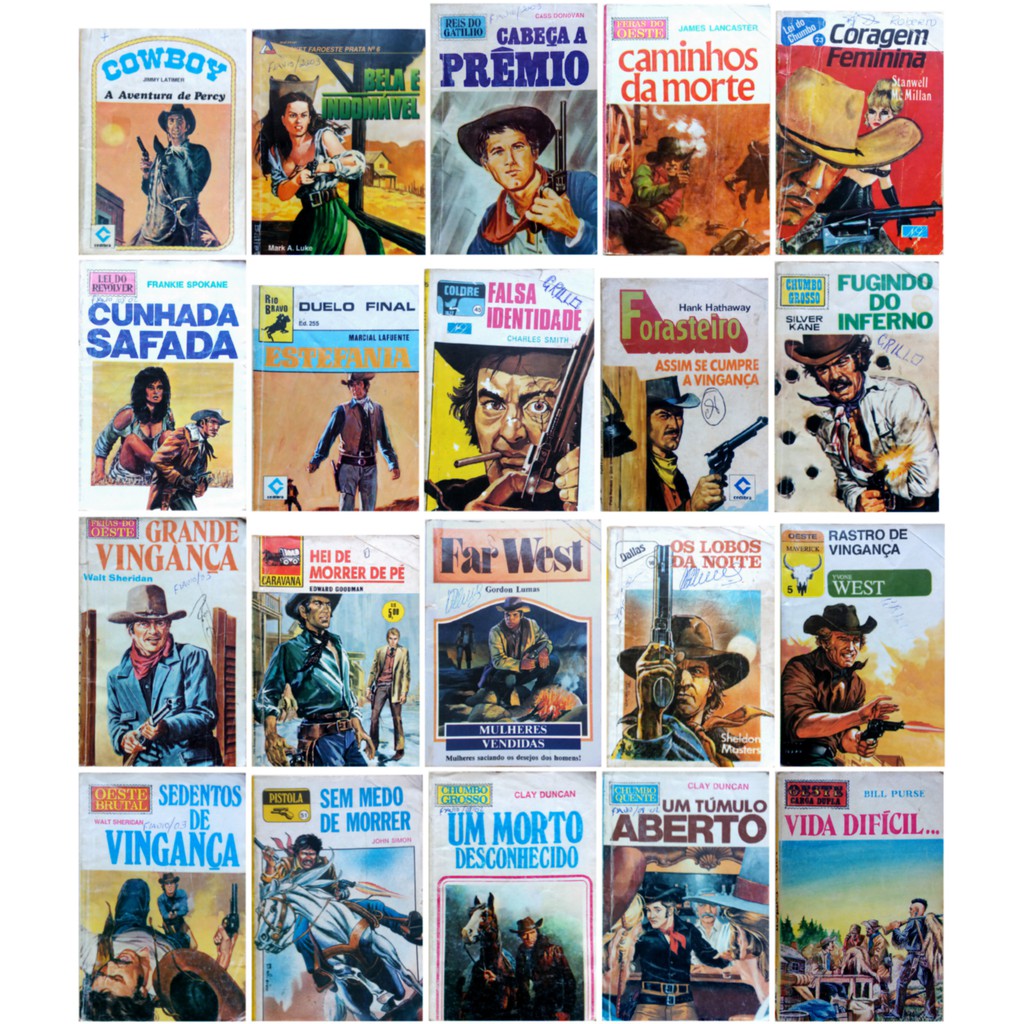 Livros de bolso 'Bolsilivros' de Faroeste (várias editoras) [anos 80-90 ...