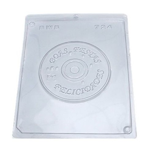 Forma Simples CD Boas Festas 724 (i3) em Acetato BWB Para Bombom e Doces de Chocolate e Confeitaria