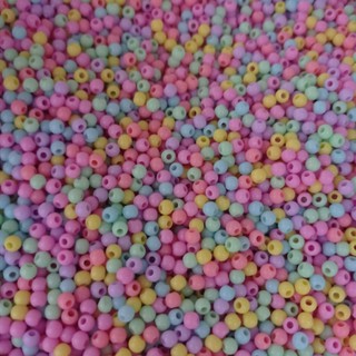 350 unidades de Bola plástica com Passante 4 mm Candy Color