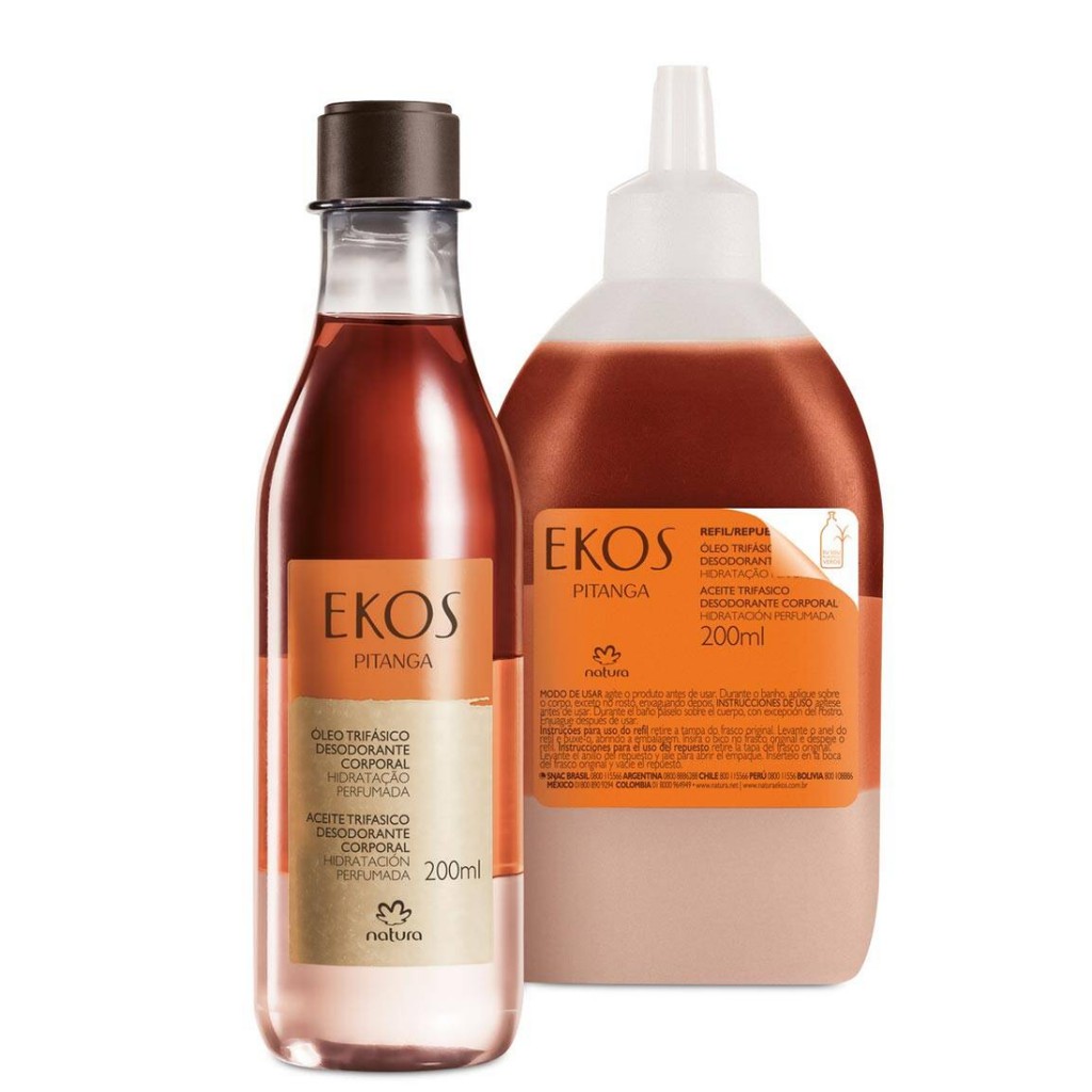 Kit Óleo Trifásico 200ml + Refil Óleo Trifásico 200ml Pitanga Natura |  Shopee Brasil