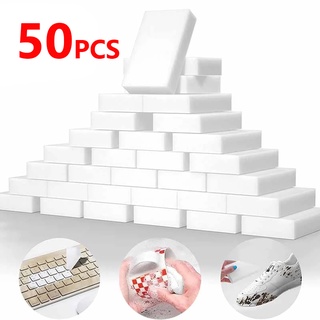 50pçs Esponja Mágica Multi-Funcional Para Limpeza De Cozinha/Banheiro/Acessórios De