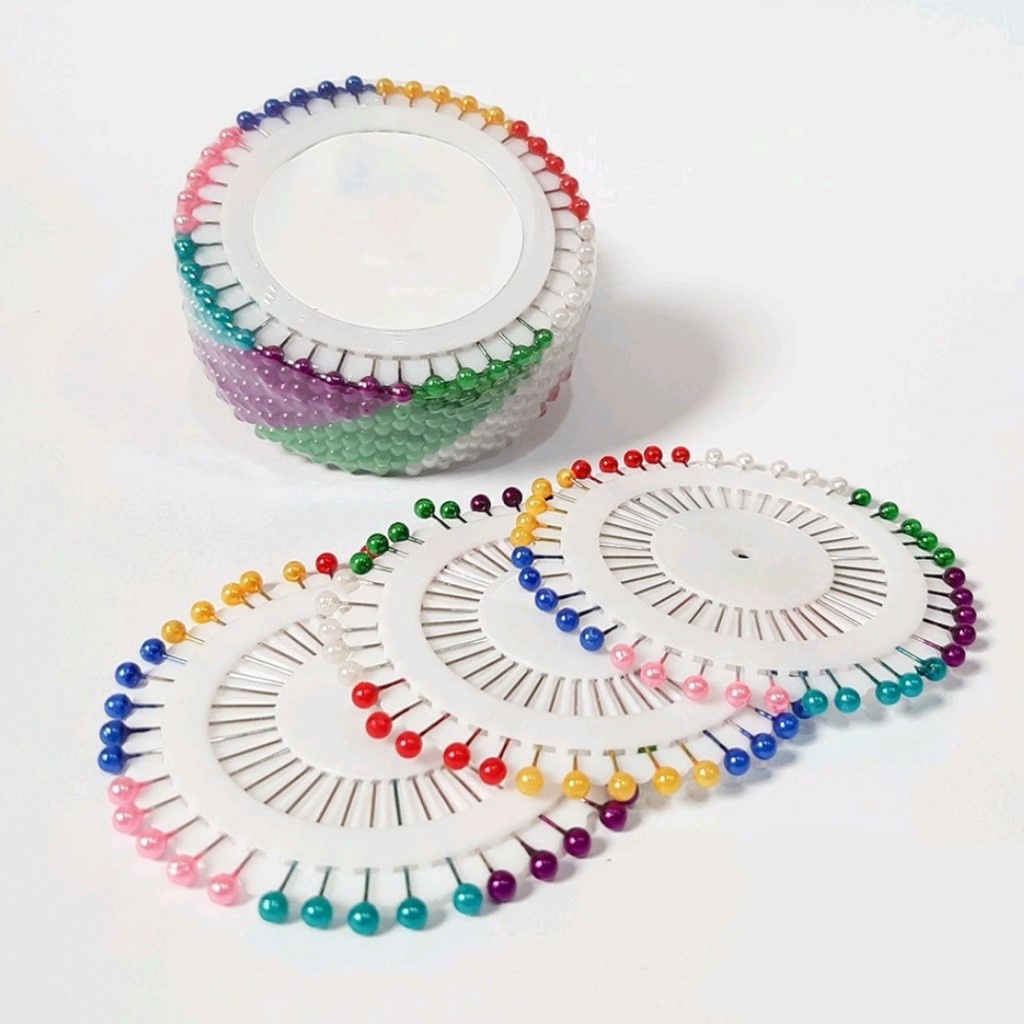Alfinete Cabeça Colorida para Costura 40 alfinetes