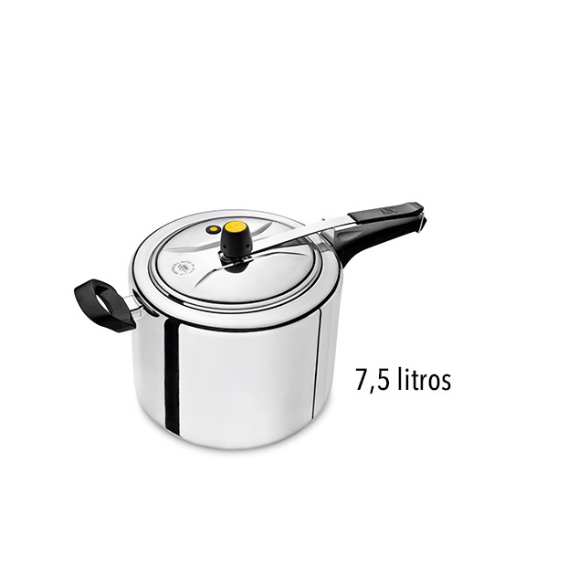 Panela Pressão Polida 7,5 Litros - Reforçada
