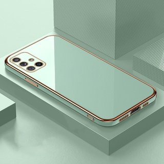 Capa De TPU Macia 6D Para Samsung Galaxy A71 A51 A31 A54 A55 A34 A35 A24 A21S A14 Silicone De Luxo