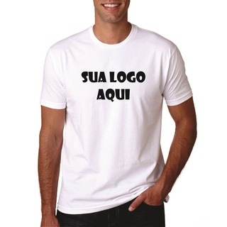 Kit 10 Camiseta Personalizada Branca Com Sua Estampa ou sua logo ou sua idéia ou sua criatividade