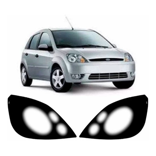 Aplique Adesivo Farol Mascara Negra Fiesta 2003 A 2006 G2 em Oferta na Shopee