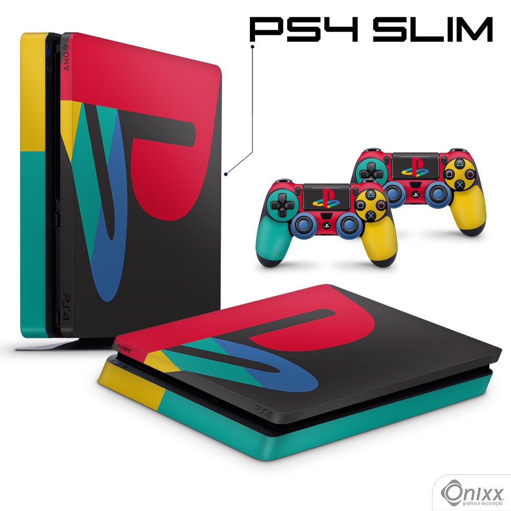 Sony PS4 PLAYSTATION 4 Slim Skin Adesivo Pellicola Protettiva Set