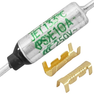 Fusível Térmico 133 Graus 10A 250V 133C 3pç + 6 Terminal Luva
