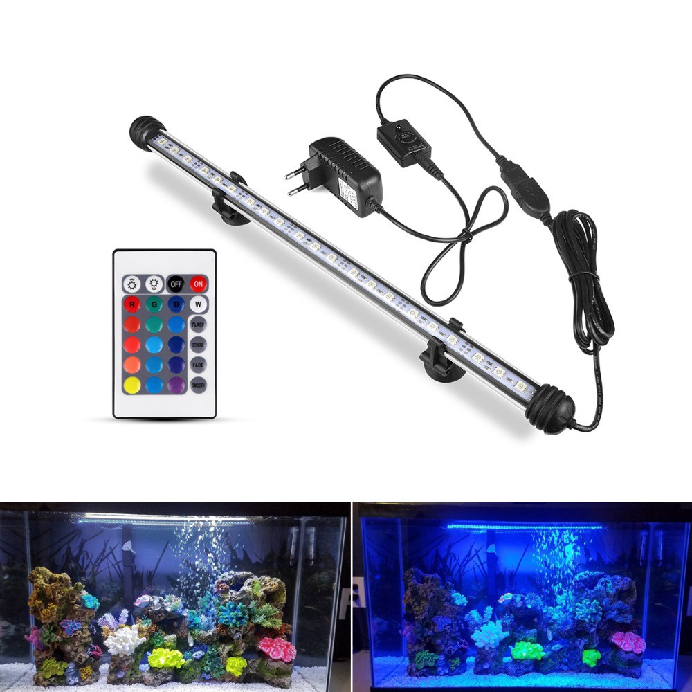 Aquário Barra LED Luz À Prova D'água Para 19/29/39/49CM Aquários Lâmpada Decoração De 20v