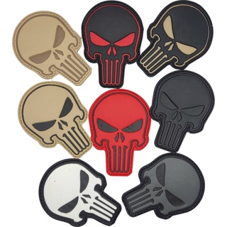 Patches Caveira Justiceiro Emborrado Airsoft - Ponto militar