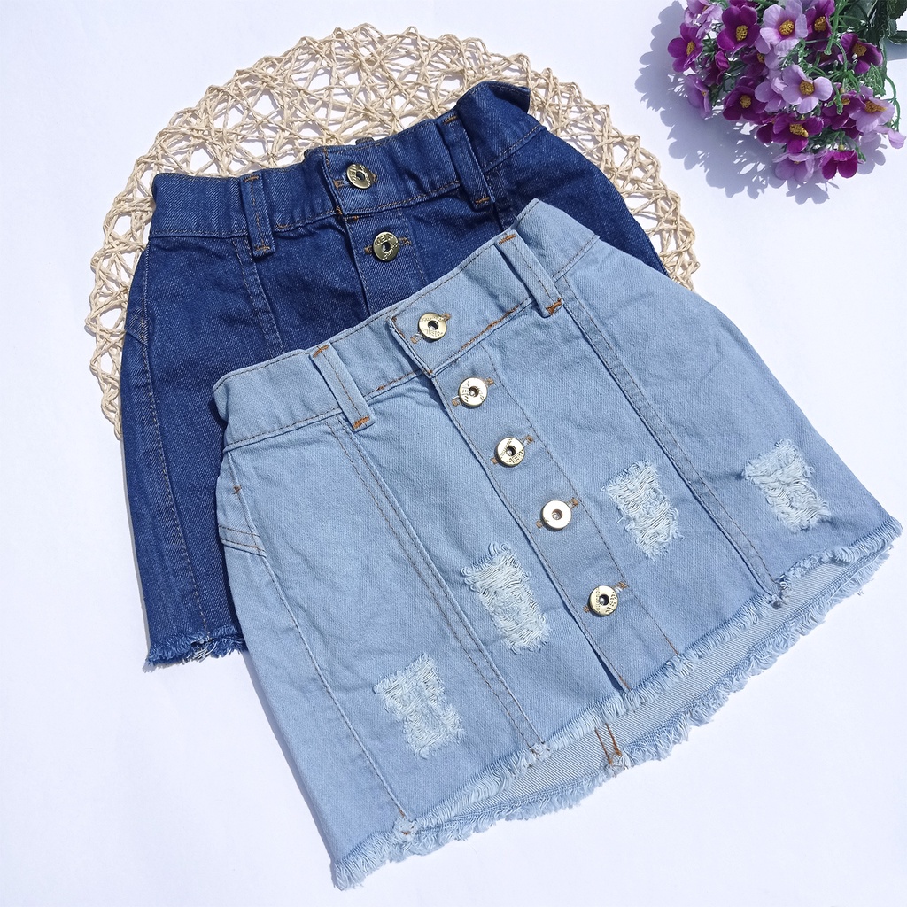 Saia Sainha Jeans Infantil 2 a 16 Anos Menina Promoção