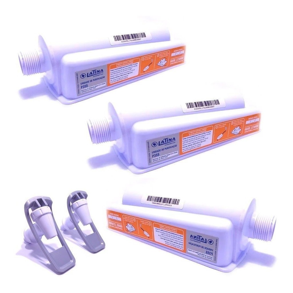 Refil Filtro E Torneira Haste Cinza Purificador Latina Pa355