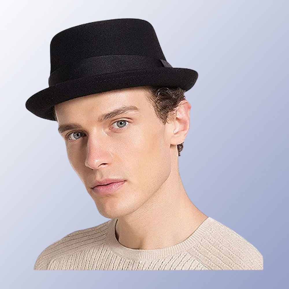 Chapéu Pork Pie Preto Visual Breaking Bad Mars Chapeu Unissex