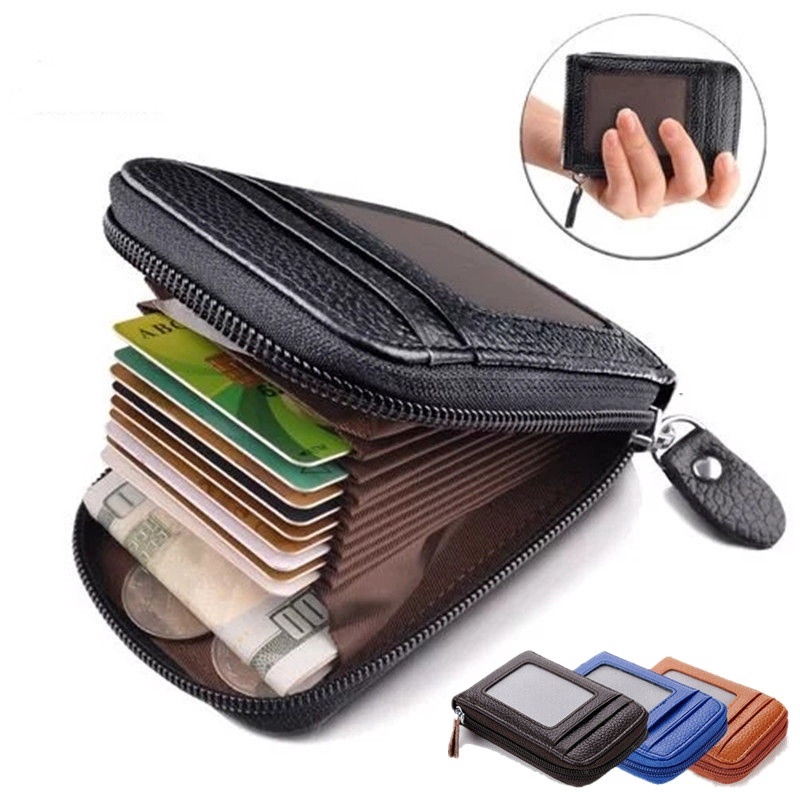Carteira Dos Homens / Couro Do Cartão Do Cartão De Cretá / Rfid Perfeito De Bolso Com Controlador Fino