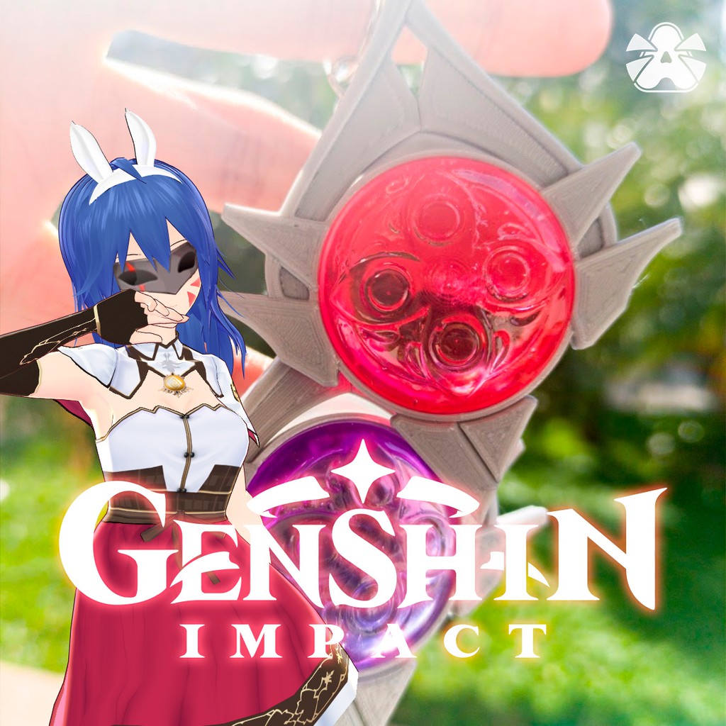 Chaveiro Pingente Elemento Personagem Electro Genshin Impact