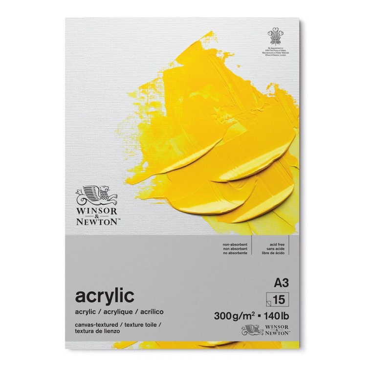 Bloco Tinta Acrílica 300g Winsor & Newton A3 15 Folhas