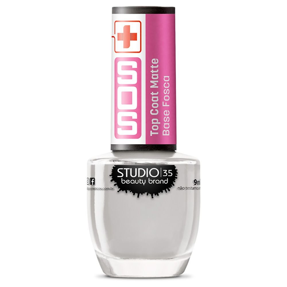 Esmalte Top Coat Matte Base Fosca Studio35 9ml Shopee Brasil