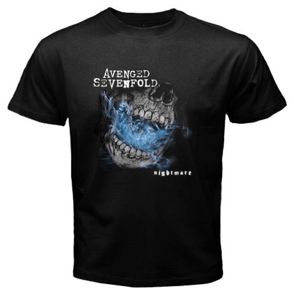 A7X Avenged Sevenfold Nightmare Logo Men's Black T-Shirt