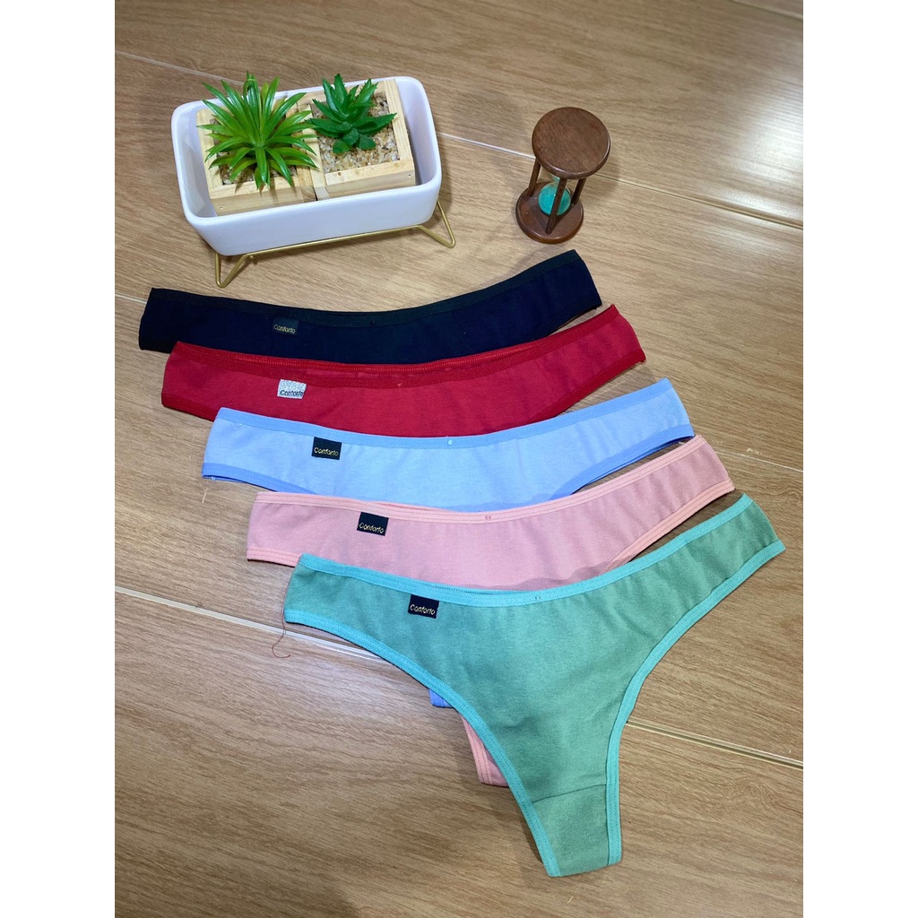 Kit C/ 5 Fio Mirela Fio Dental Confortável De Algodão Cores Variadas