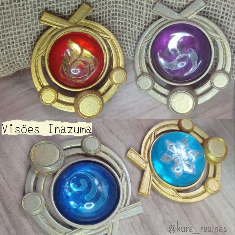 Visão Vision Inazuma Genshin Impact amuleto Resina | Shopee Brasil
