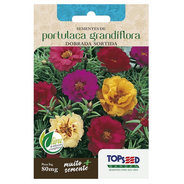 Sementes de Onze Horas (Portulaca Grandiflora) TOPSEED em Oferta na Shopee