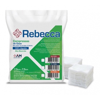 Compressa Gaze 13 Fios 7,5x7,5 Para Curativo C/ 500 - Rebecca