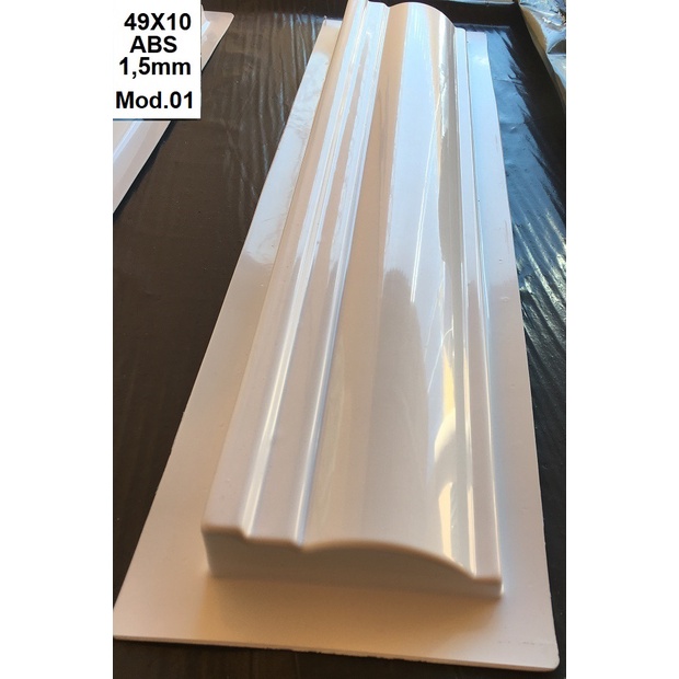 Forma 3d Molduras Sanca Roda Teto 49x10cm Abs 1,5mm Molde Gesso 3d MD01