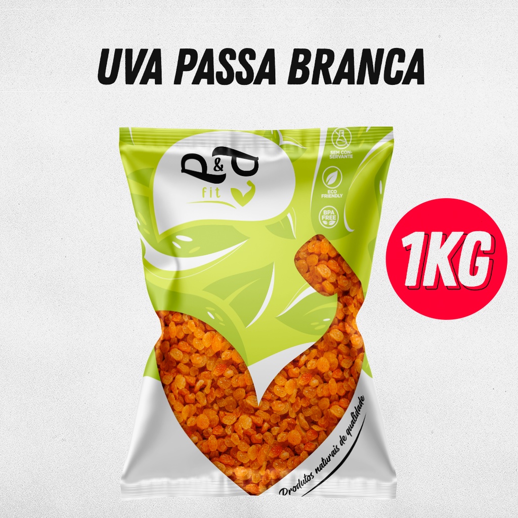 Uva Passa Branca Sem Semente - Embalada A Vácuo em Oferta na Shopee